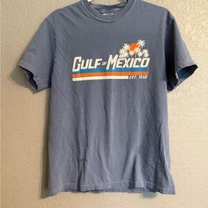 Gulf of Mexico Blue Graphic Tee Size Medium